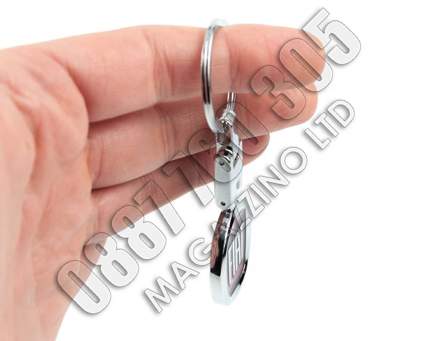 Ключодържател Фиат Емблема Хромиран Тежък