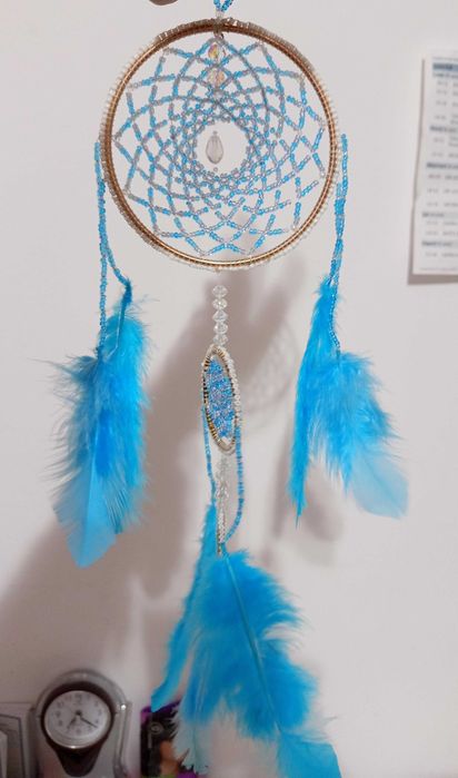 Dream Catcher NOU de 40 x 16 cm, talisman, decorațiune, hand-made
