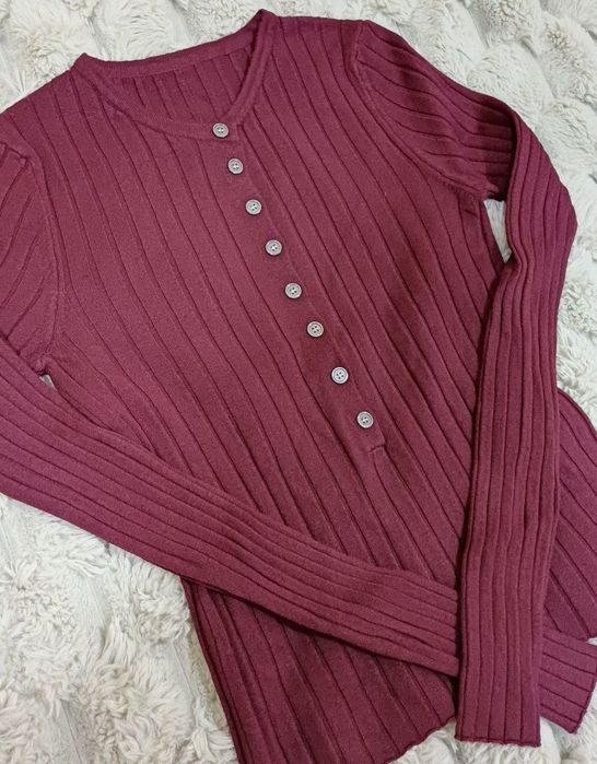 Лонгслив, бордовый