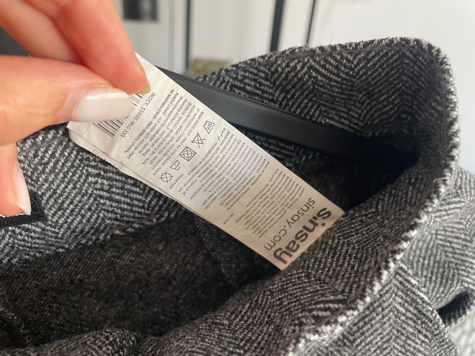Pantaloni gri cu negru eleganți de toamnă/iarnă Sinsay mărimea xs talie înalte de birou
