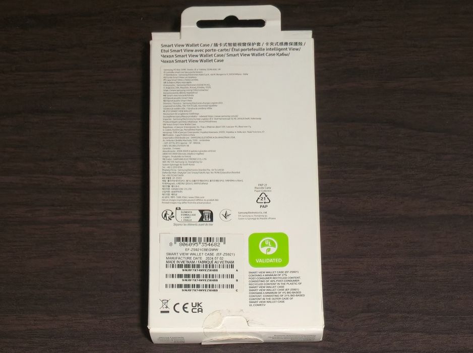 Husa flip activa originala Samsung Smart View Wallet Case S24 S921