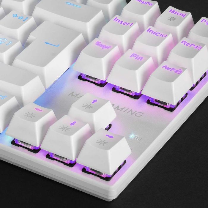 Tastatura mecanica Mars Gaming MK80, TKL, Brown, RGB, alba