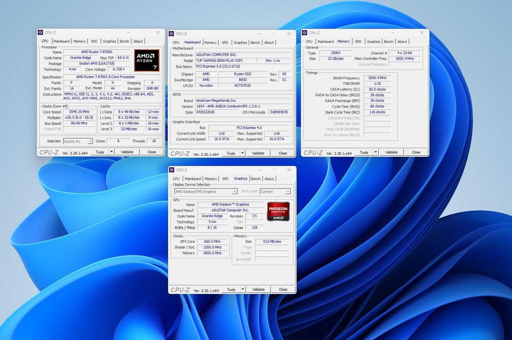 PC AMD Ryzen 7 9700x, 32 GB RAM DDR5 6000 MT/s...