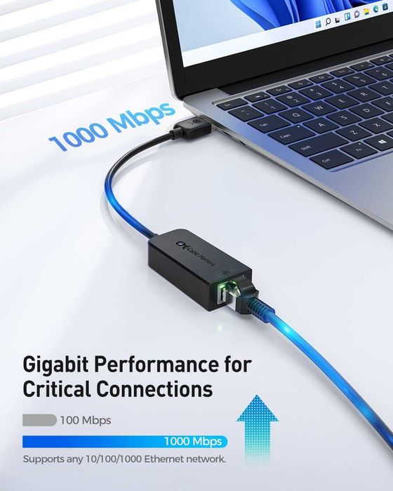 Cable Matters Plug & Play USB към Ethernet адаптер с PXE, поддръжка на клониране на MAC адреси