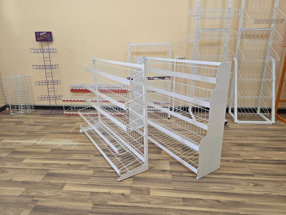 Торговая стойка с корзинами, стеллаж