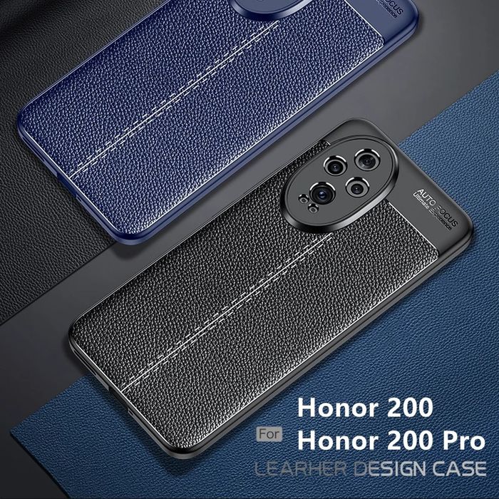 Honor 200 / 200 Pro / Лукс кейс гръб кожена шарка