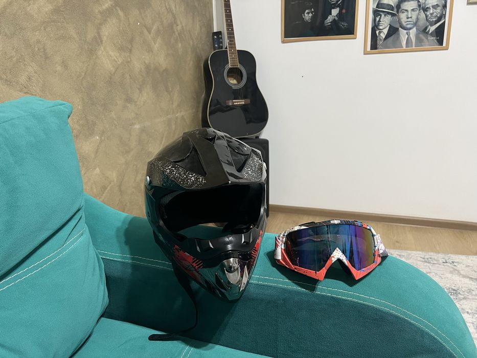 Vand casca MTB( full face )+ochelari