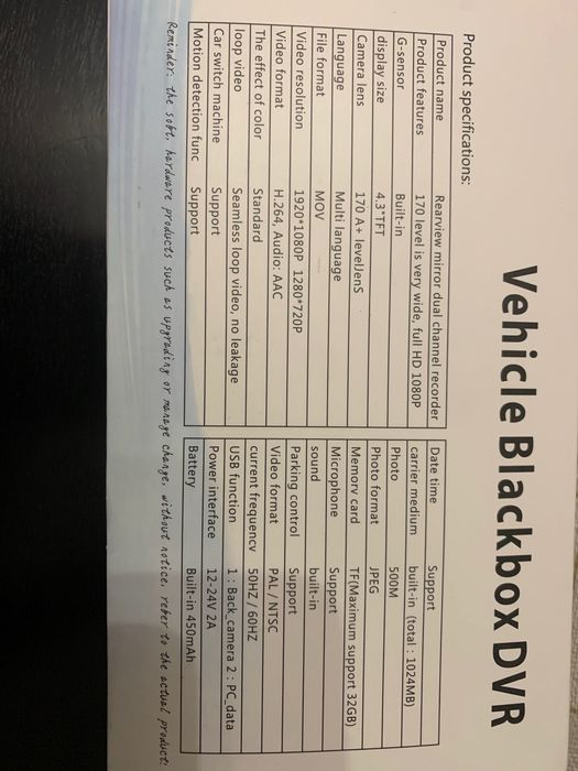 Промо цена 40лв. До края на месеца. Огледало видеорегистратор за кола