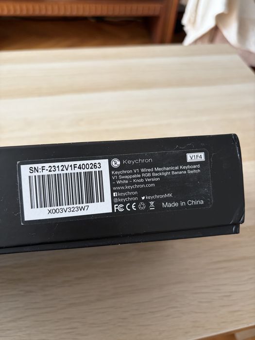 Tastatura mecanica Keychron V1 Max alba, Banana switch lubrifiate