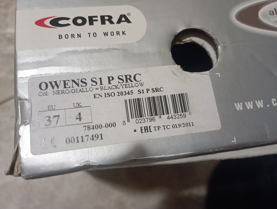 Работни обувки Cofra, 37 номер