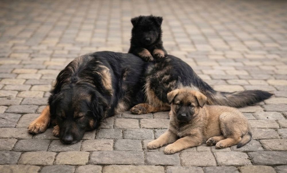Щенки (метисы кавказской овчарки и некрупного алабая)