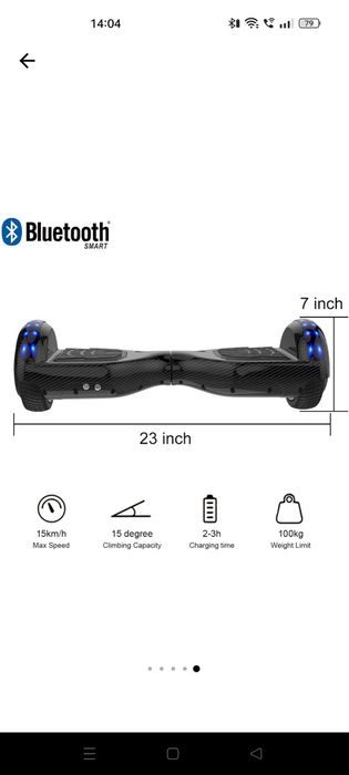 Hoverboard negru de vânzare.