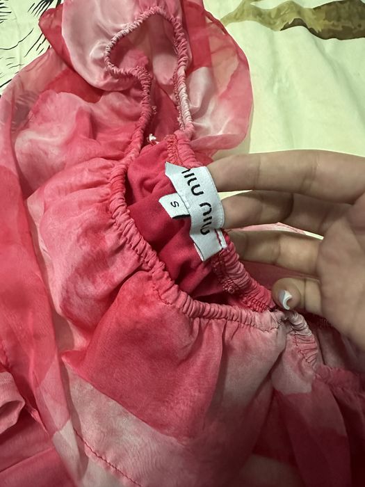 Шифонена midi рокля Miu Miu