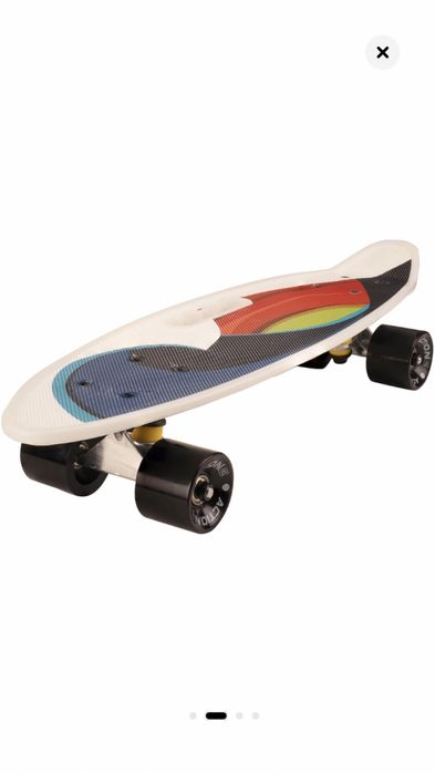 Penny board Action One® Portabil ABEC-7, PU, Aluminiu, Color Wave