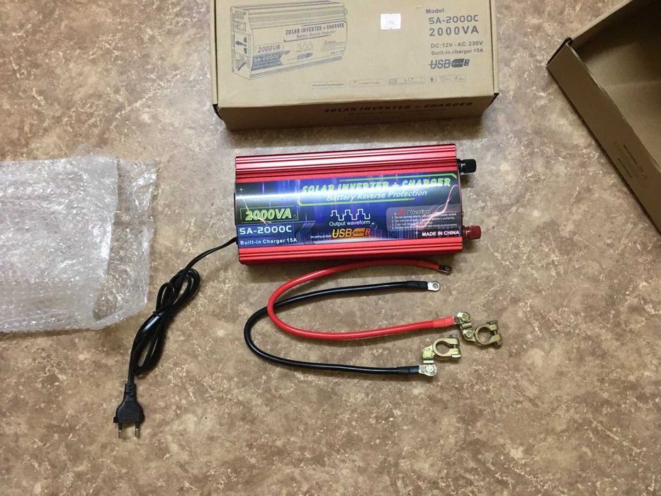 Инвертор 2kVa 12v-220v с функцией заряда аккумулятора