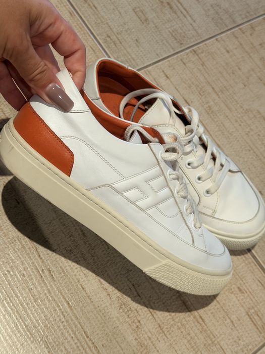 Hermes маратонки 37 естествена кожа