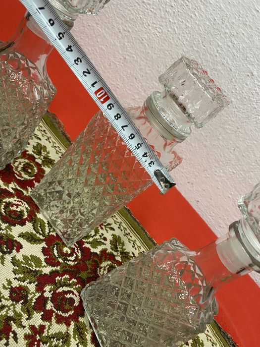 Немски кристал 1950те години бутилки с тапа Германия винтидж