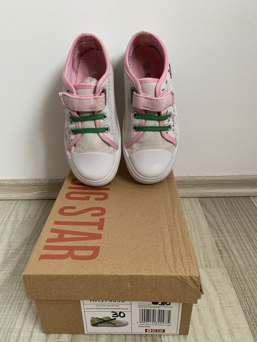 Tenesi pentru fetite Big Star Roz cu Gri marimea 30