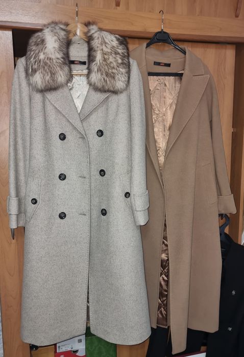 Пальто зимнее женское Турция (НОВОЕ) бежевый цвет