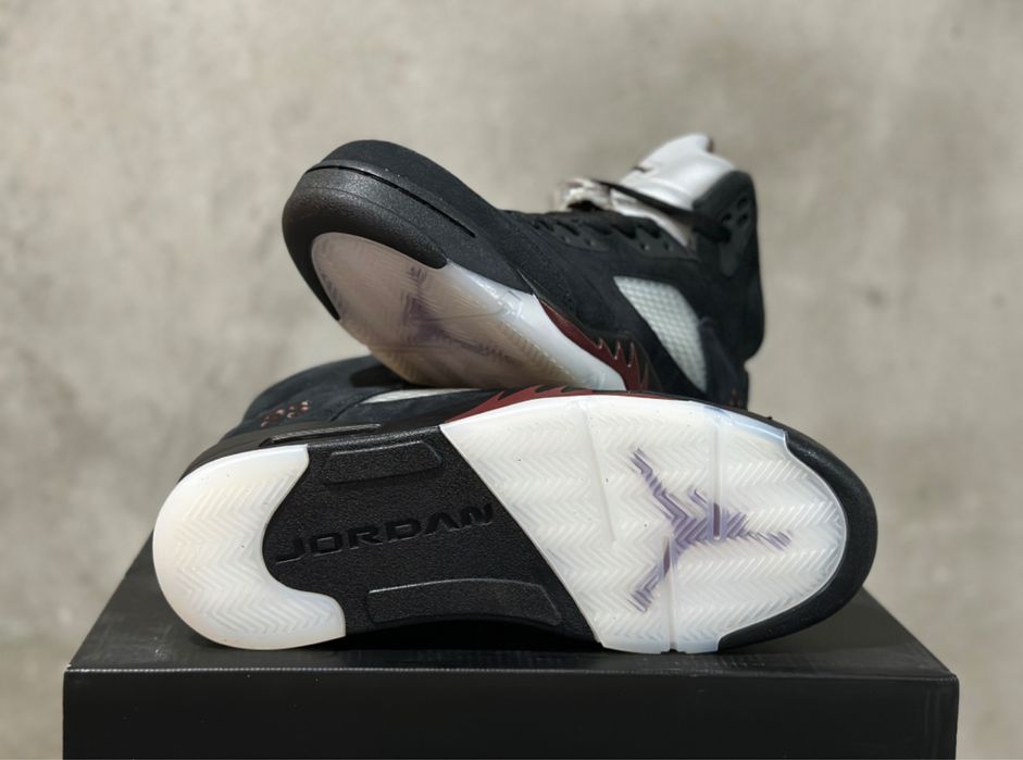 Jordan 5 Retro Bordeaux Noir Black – Noi – Size 45