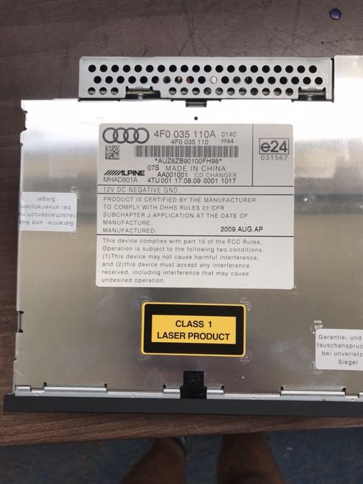 Magazie 6cd audi a6 c6 4f 2005-2010