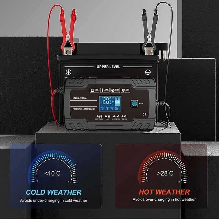 Автоматично зарядно устройство за акумулатори 12V/8A, 24V/4A XTROBB