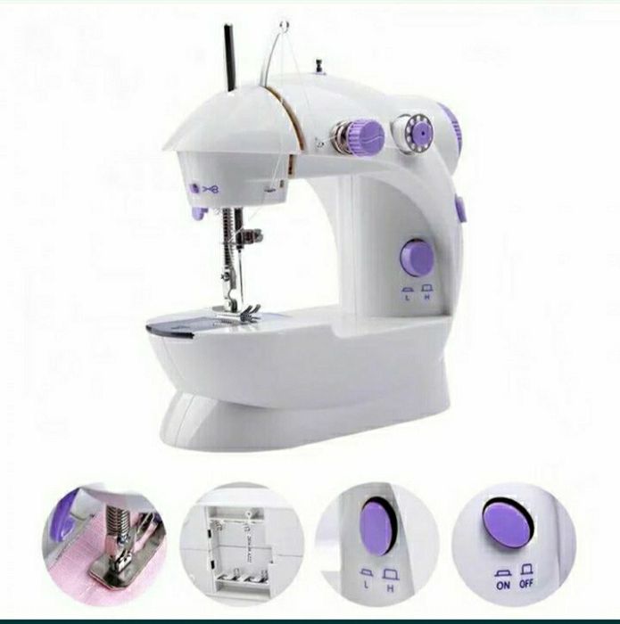 Мини тикув машинка модел sm-202A 220v тукда ва батарейкада ишлайди Fag