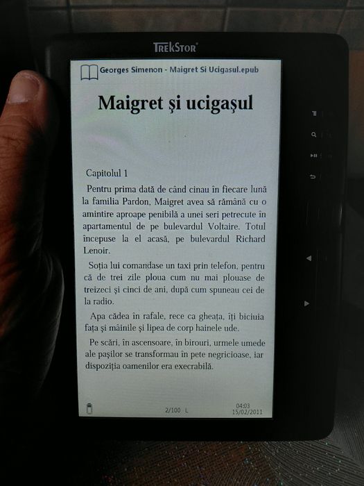 Vind e-book Trekstor cu ecran luminat