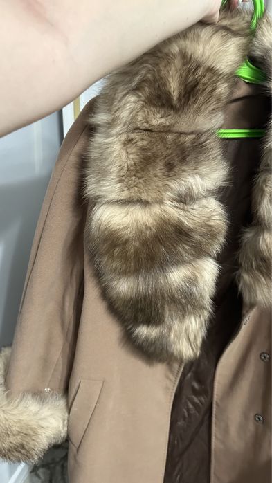 Пальто кашемировое с натуральным мехом