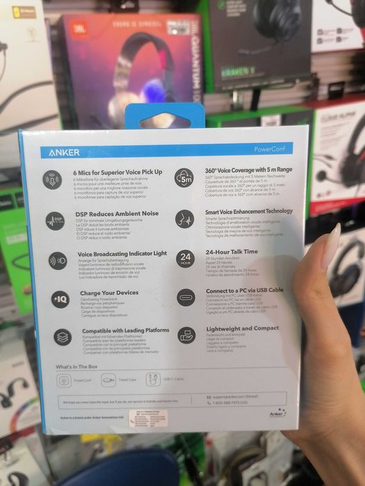 Bluetooth Микрофон для конференциий, спикерфон Anker Ultra Clear