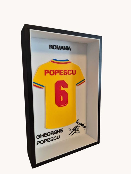 Ramă Tablou Gheorghe Popescu — Printat 3D | Decor Fotbal