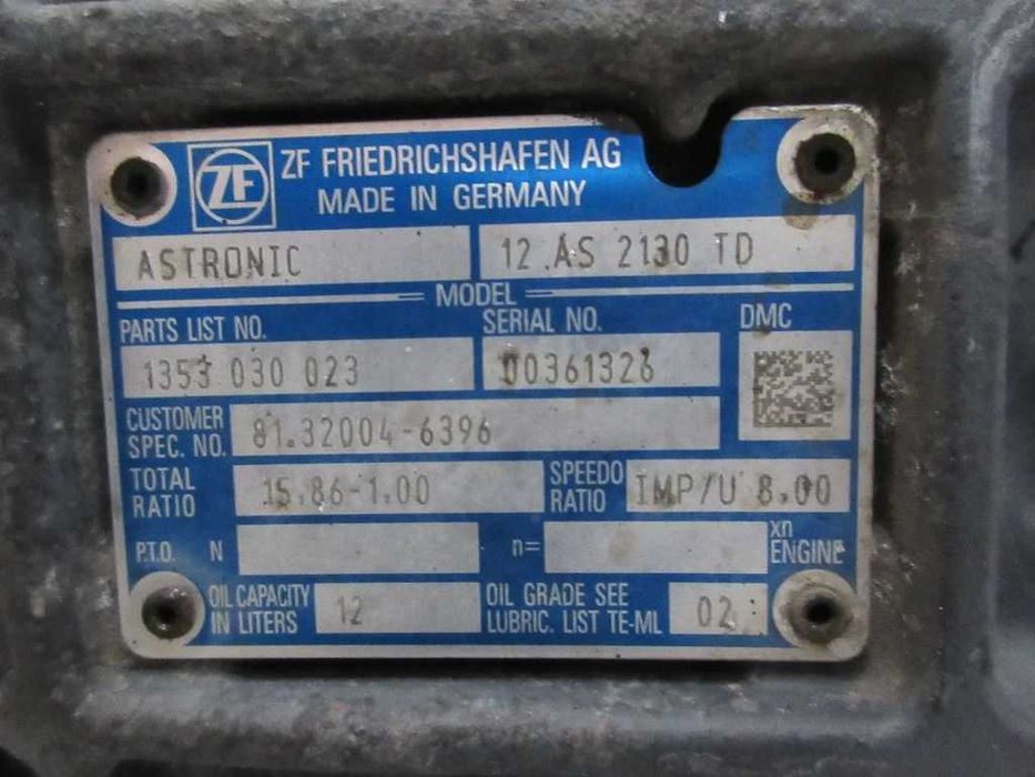 Cutie de viteze  MAN TGX Euro 6 - Piese camioane MAN