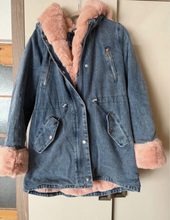 Geaca parka blug si blanita detasabila