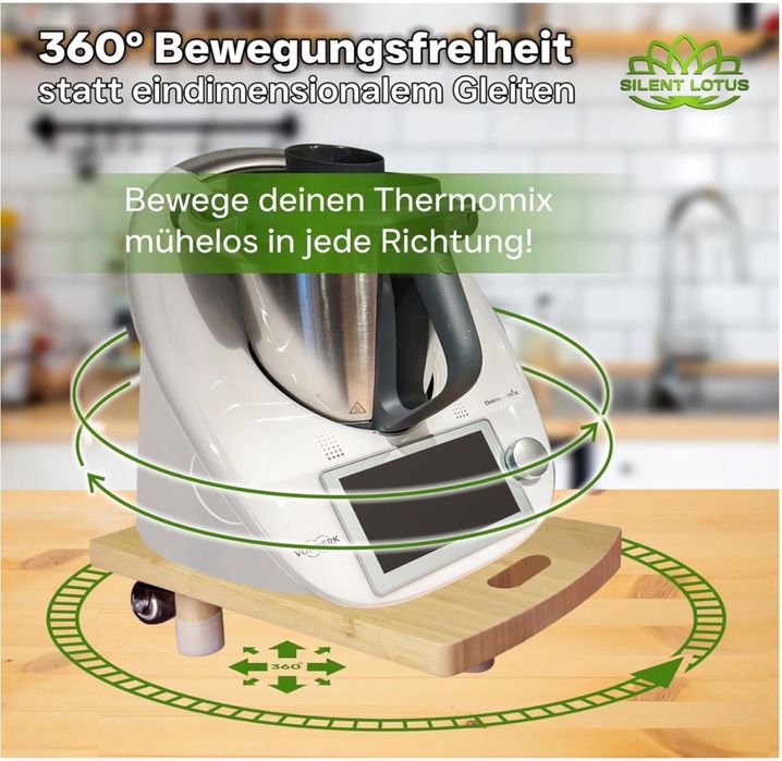 Suport premium din bambus pentru Thermomix