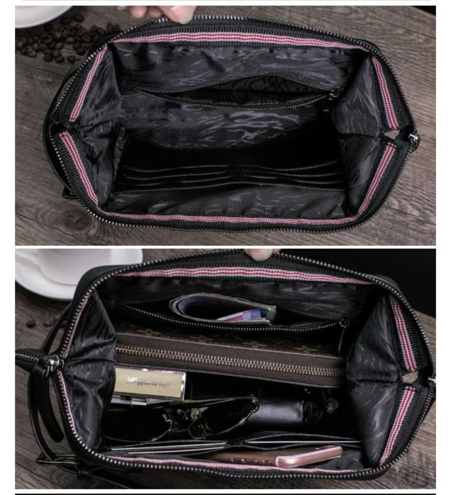 Мужской клатч Wmnuo, из натуральной кожи Цвет blue cow