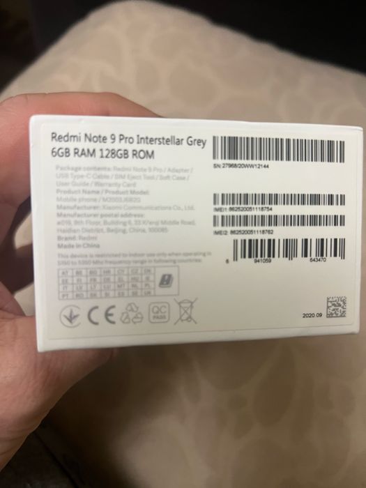 Redmi Note9 pro 6gb/128gb