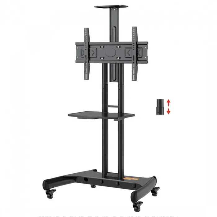 Suport Stand TV mobil telescopic 32"-75" VESA 600x400mm roti 45Kg NOU