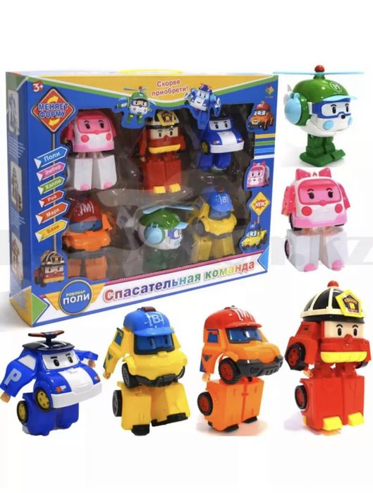 машинки поли робокар набор