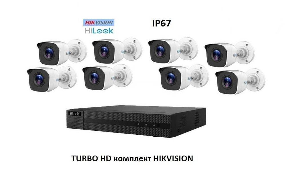 TURBO-HD HIKVISION HiLook  видеонаблюдение с 8 камери и 8 канален DVR