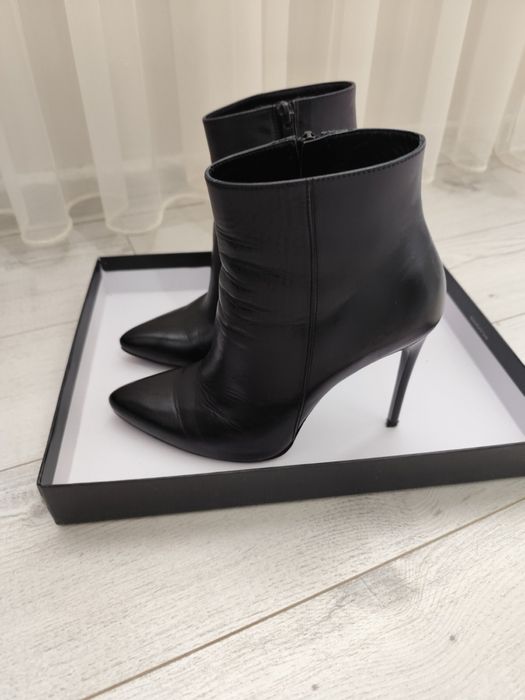 Боти на висок ток от естествена кожа 38 номер