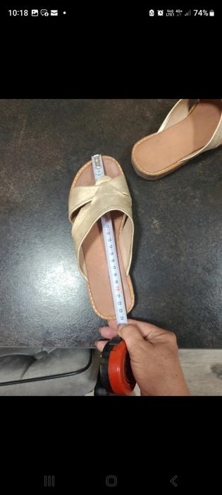 Șlapi piele naturală, confecționați manual