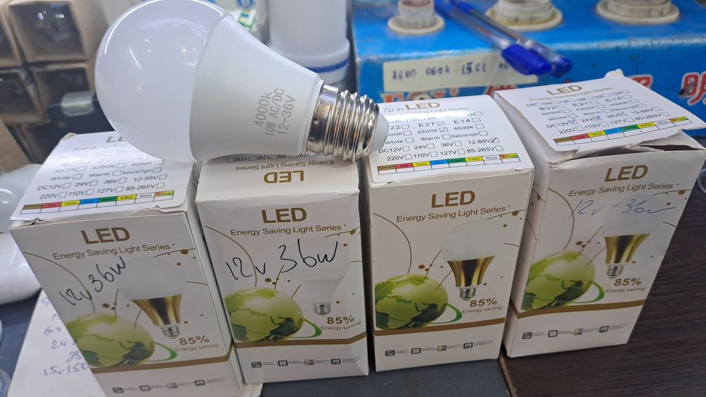 Лед лампочка. Led lamp  12 вольт-36 вольт 10вт  4000к