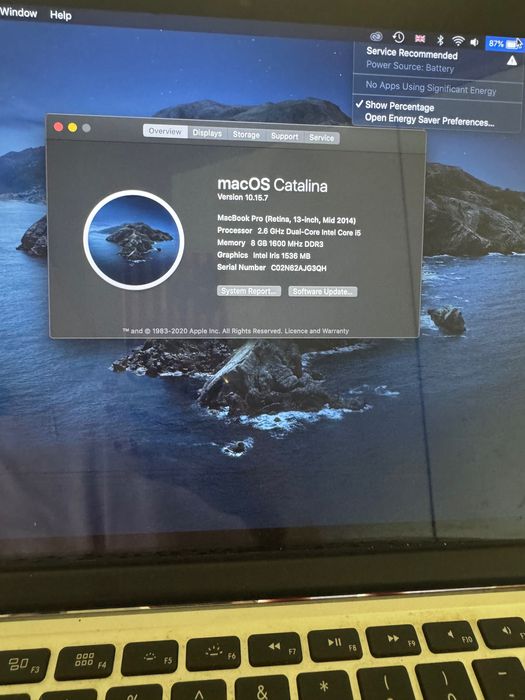 MacBook Pro 13” Retina ( Mid 2014) 8 GB RAM