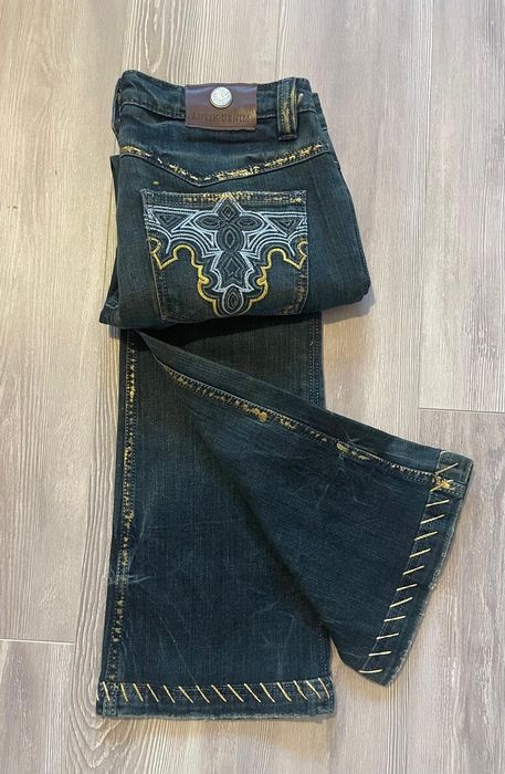 Уникални  дънки Antik Denim. Made in USA .  Ед Харди стил.