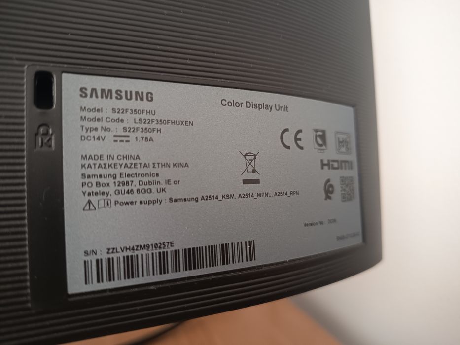 Monitor LED Samsung S22F350FHU/ Iiyama proLite E2482HS full HD hdmi și vga