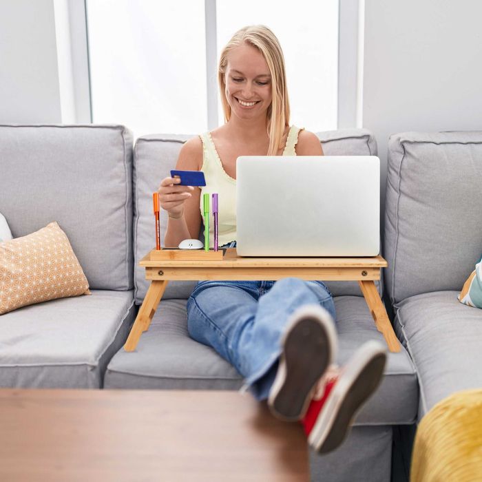 Masa pentru laptop bambus pliabila rabatabila sertar si suport mouse