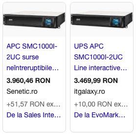 APC Smart UPS C 1000VA LCD, montaj in rack 2U