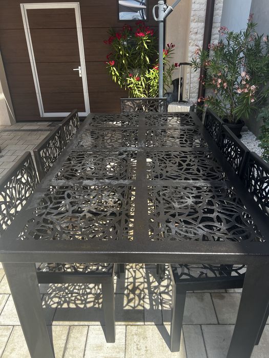 Set masa metal + scaune - exterior