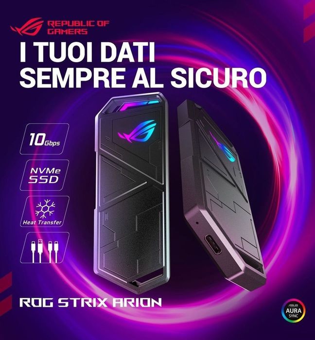 Кейс для SSD NVMe-накопителей ASUS Rog Strix ARION USB 3.2