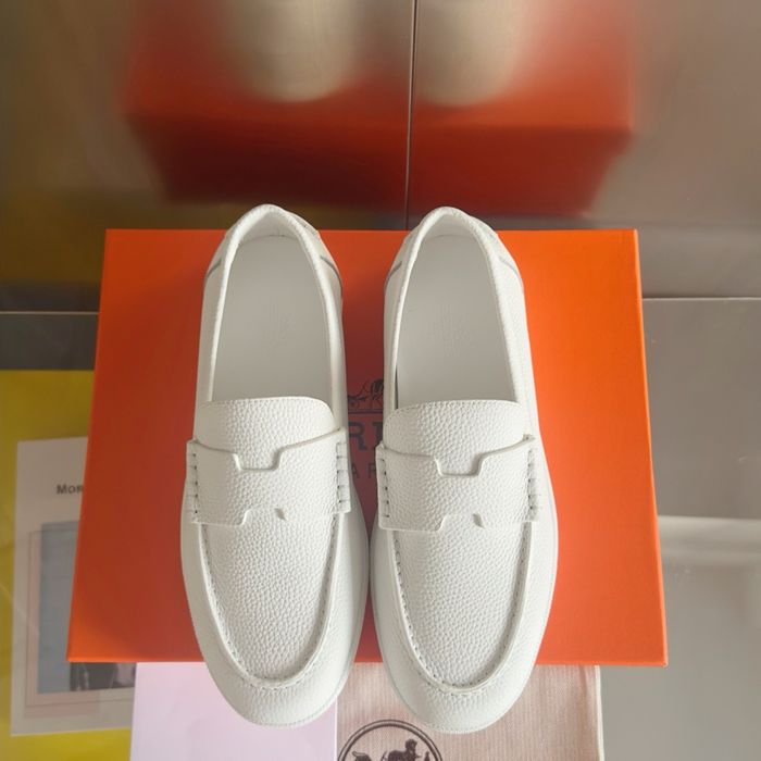 Mocasini Hermes White Originali ! Premium Luxury -Piele naturala 100% -Colectia noua